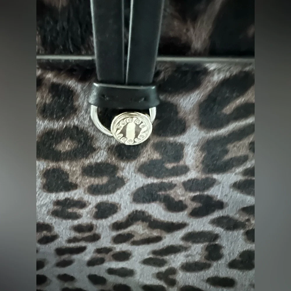 Henri Bendel Lafayette Satchel w/ Crossbody Strap in Leopard, EUC!